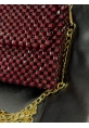 Bordo Zincirli Gold Çanta
